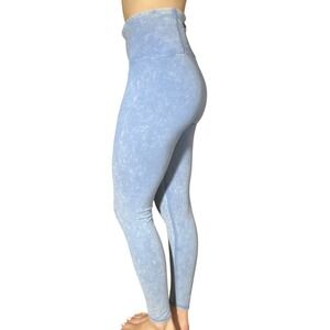Cotton On Body Athleisure Sky Blue Acid Wash High Waist Phone Pocket Legging - M